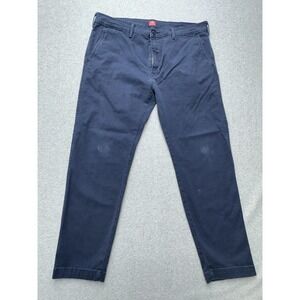 Levis XX Chino Pants Mens 38x32‎ (Actual 36x30) Navy Blue Standard Taper Stretch